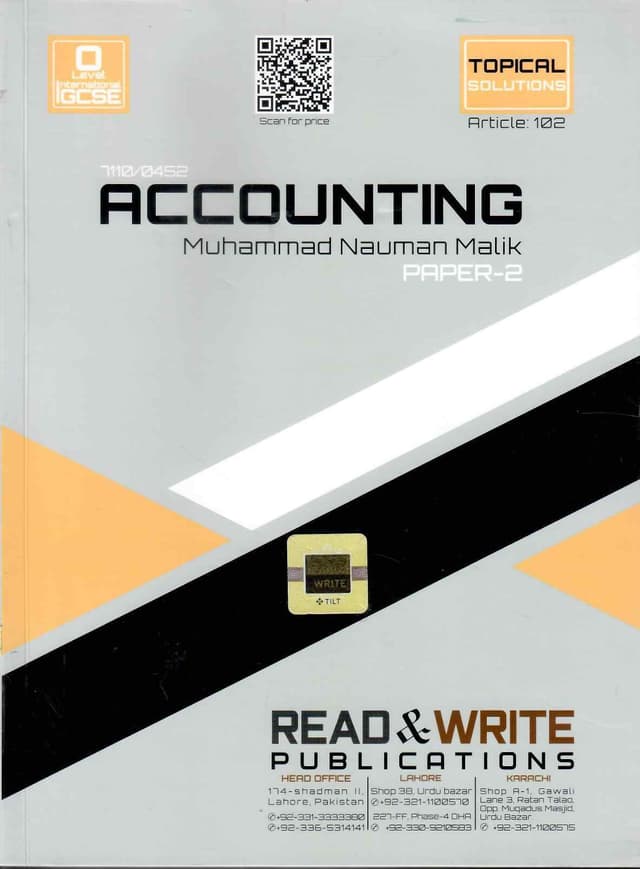 ARTICLE 102 ACCOUNTING O LEVEL P2 TOPICAL YEARLY
