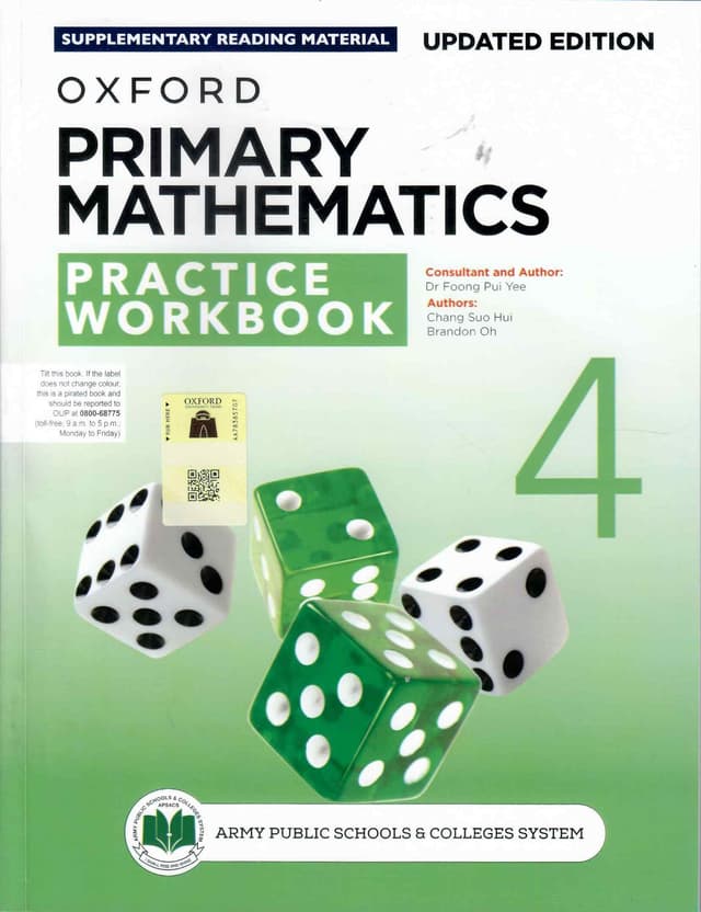 OXFORD PRIMARY MATHEMATICS PRACTICE WORK BOOK 4 UPDATED EDITION