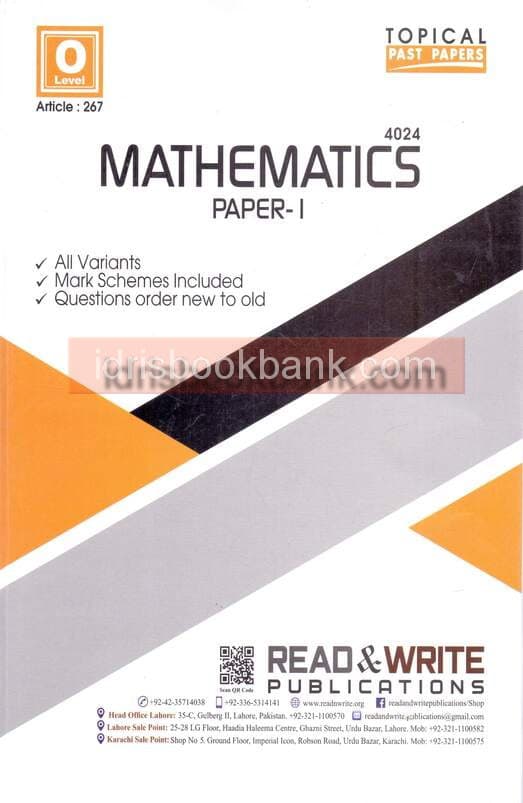 ARTICLE 267 MATHEMATICS O LEVEL P1 TOPICAL