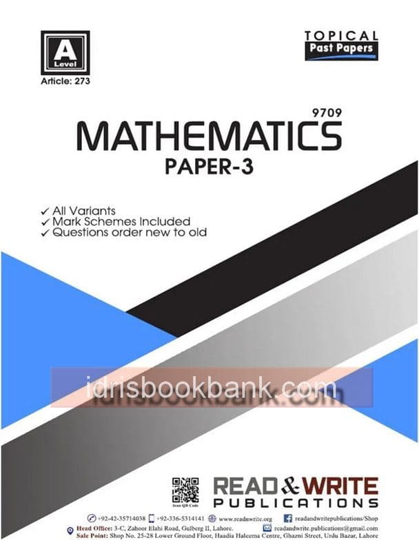 ARTICLE 273 MATHEMATICS A LEVEL P3 TOPICAL