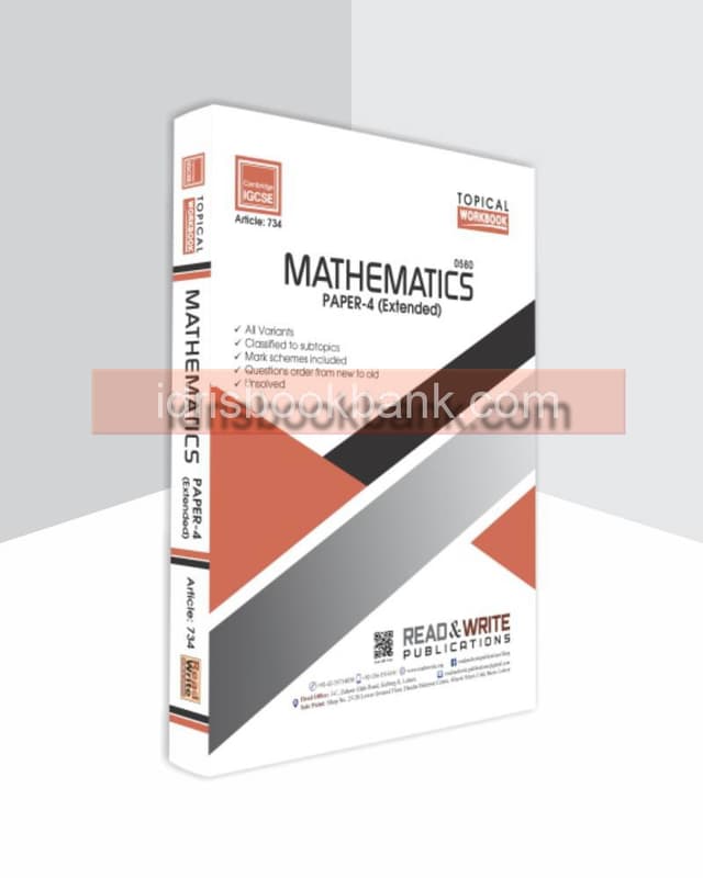 ARTICLE 734 MATHEMATICS IGCSE P4 TOPICAL WORK BOOK