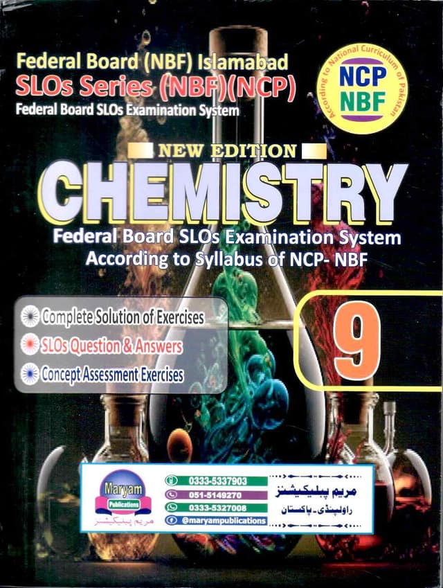MARYAM MODEL PAPER CHEMISTRY 9 FB SLOS