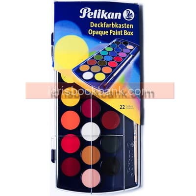 PELIKAN OPAQUE PAINT BOX 22 COLOURS