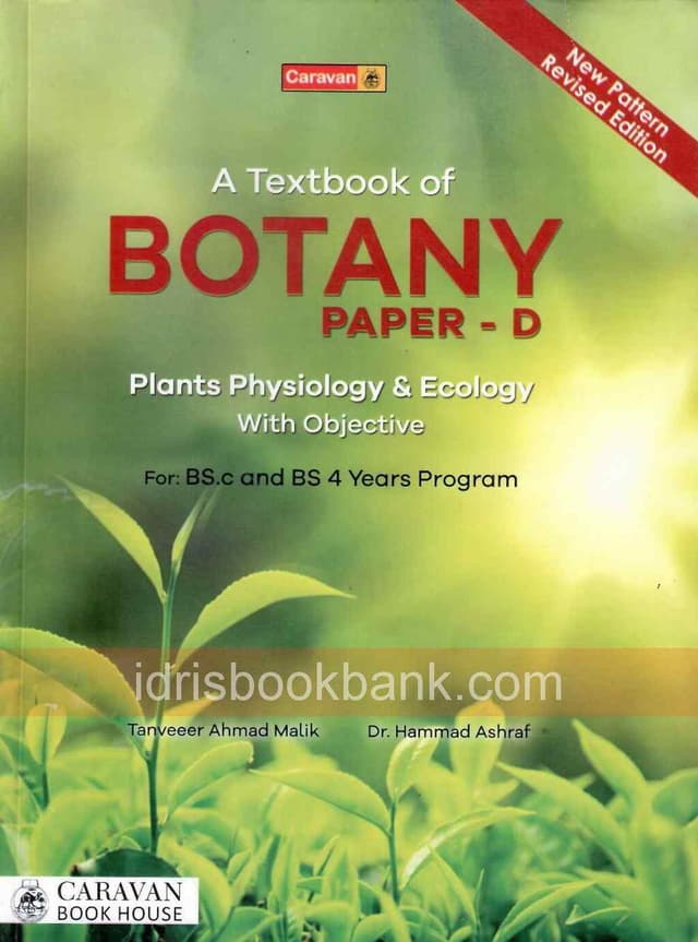 CARAVAN A TEXTBOOK OF BOTANY PAPER D