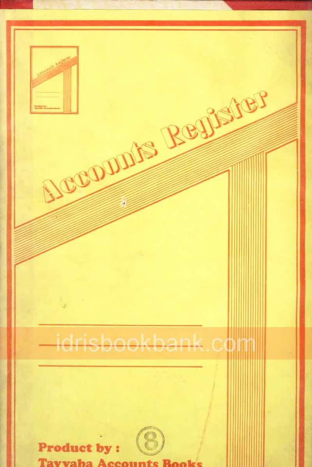CASH ACCOUNTS REGISTER NO 8