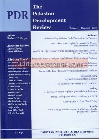 PDR THE PAKISTAN DEVELOPMENT REVIEW VOL59 NO1