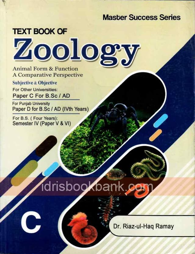 TEXT BOOK OF ZOOLOGY ANIMAL FORM & FUNCTION C
