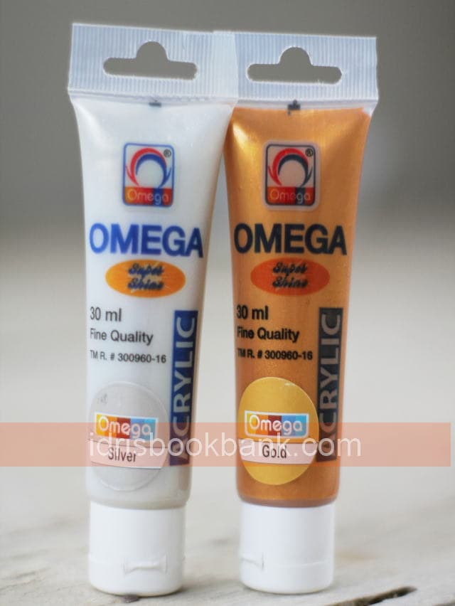 OMEGA ACRYLIC COLOUR SILVER GOLDEN