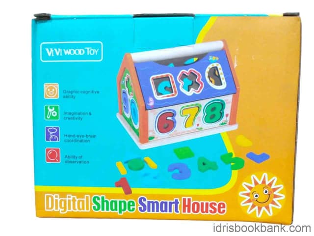 WOODEN DIGITAL SHAPE SMART HOUSE NO ST4845