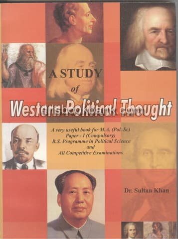 A STUDY OF WESTERN POLITICAL THOUGHT MA P1