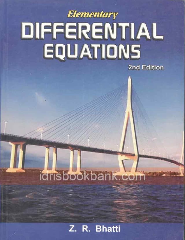 ILMI ELEMENTARY DIFFERENTIAL EQUATIONS 2ND EDITION B.S