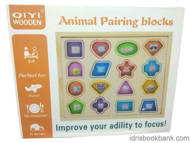 WOODEN ANIMAL PAIRING BLOCK NO ST4157