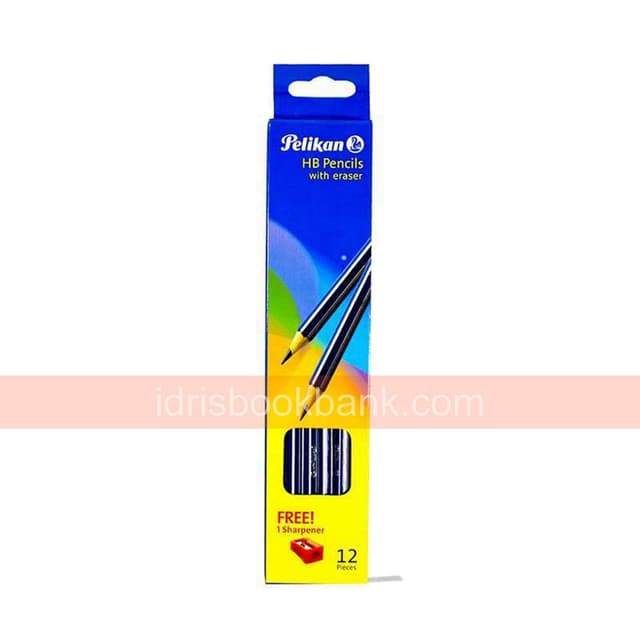 TRIANGULAR HB PENCILS WITH ERASER 12PCS PKT