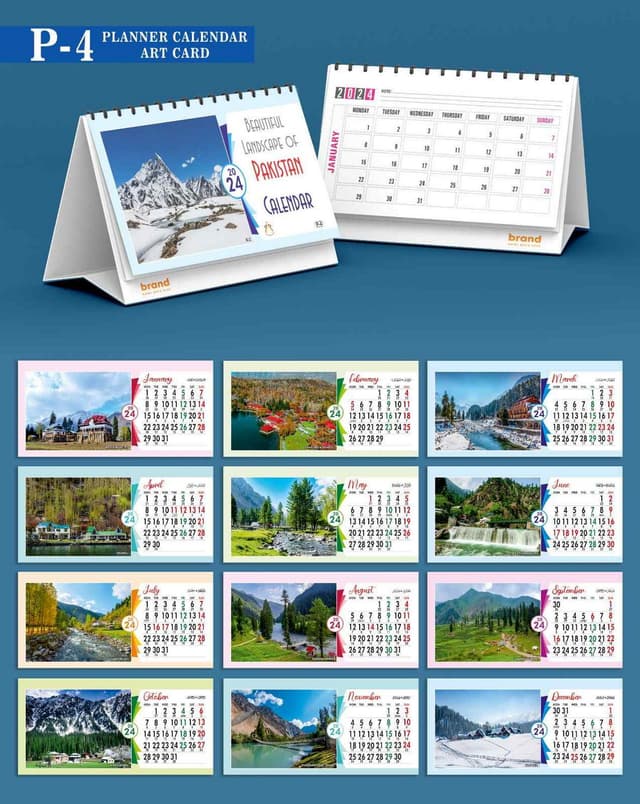 TABLE CALENDAR 12 PAGE NO P-4