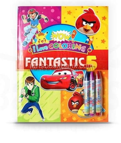 WOW I LOVE COLOURING FANTASTIC FIVE