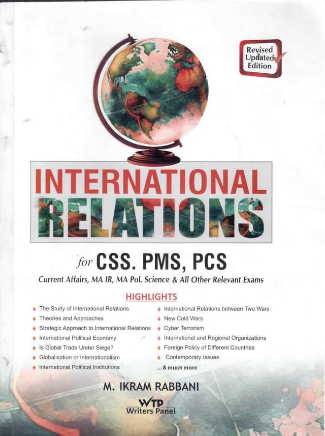 INTERNATIONAL RELATIONS FOR BA CSS PMS