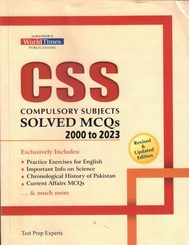 JBD CSS COMPULSORY SOLVED MCQS 2000 TO 2023