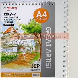YALONG WATER COLOUR PAD A4 30P YL206315