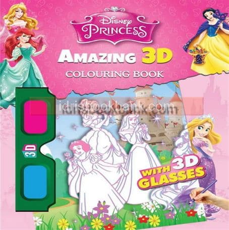 3D COLOURING BOOK DISNEY PRINCES