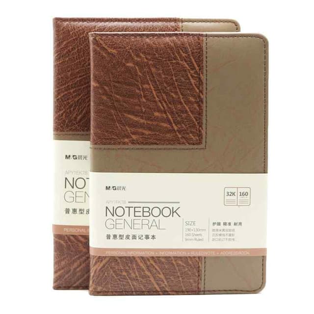 M&G LEATHER NOTE BOOK A5 160 PAGES 80G NO APY1FK78