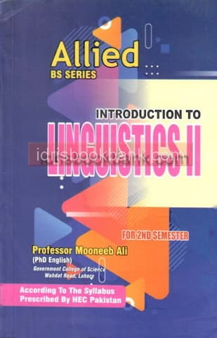 ALLIED INTRODUCTION TO LINGUISTICS 2 FOR BS