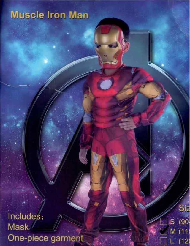 COSTUME MUSCLE IRON MAN MEDIUM
