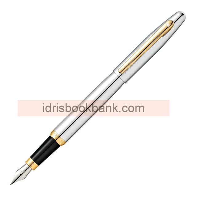 SHEAFFER FOUNTAIN PEN V.F.M CHROME GOLD TRIM 9422 FP