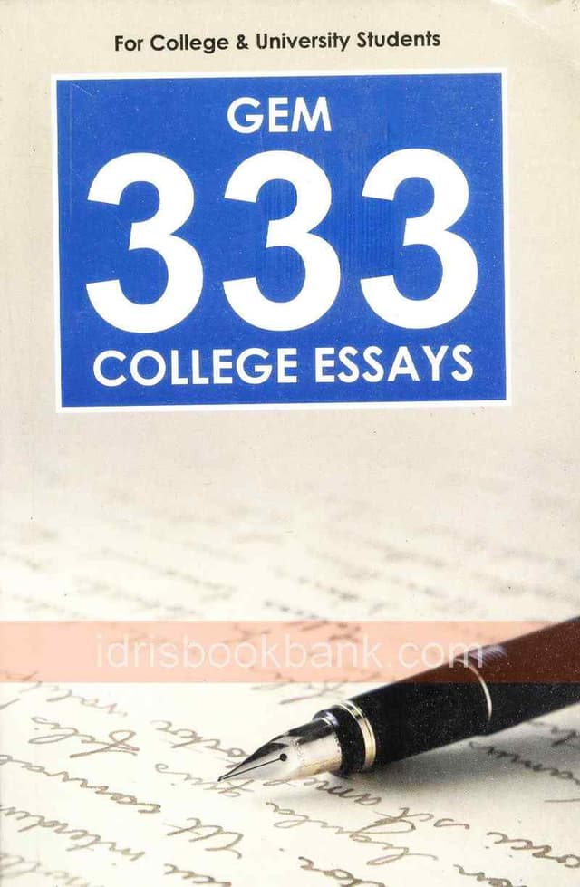 GEM 333 COLLEGE ESSAYS
