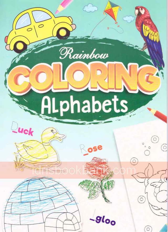 RAINBOW COLOURING BOOK ALPHABETS