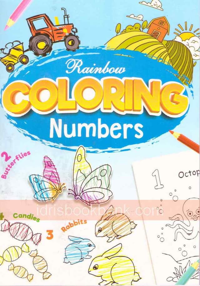 RAINBOW COLOURING BOOK NUMBERS