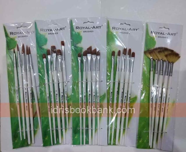 KEEP SMILING NYLON PAINT BRUSHES 7 PCS PACK NO 6880