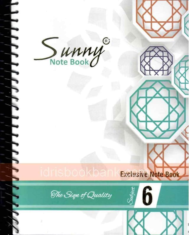 SUNNY NOTE BOOK 6 SUBJECT EXCLUSIVE