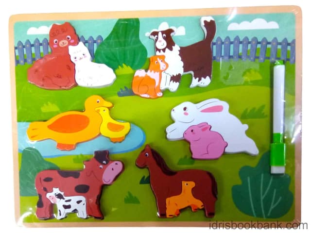 WOODEN SHEET WHITE BOARD ANIMAL NO ST4922