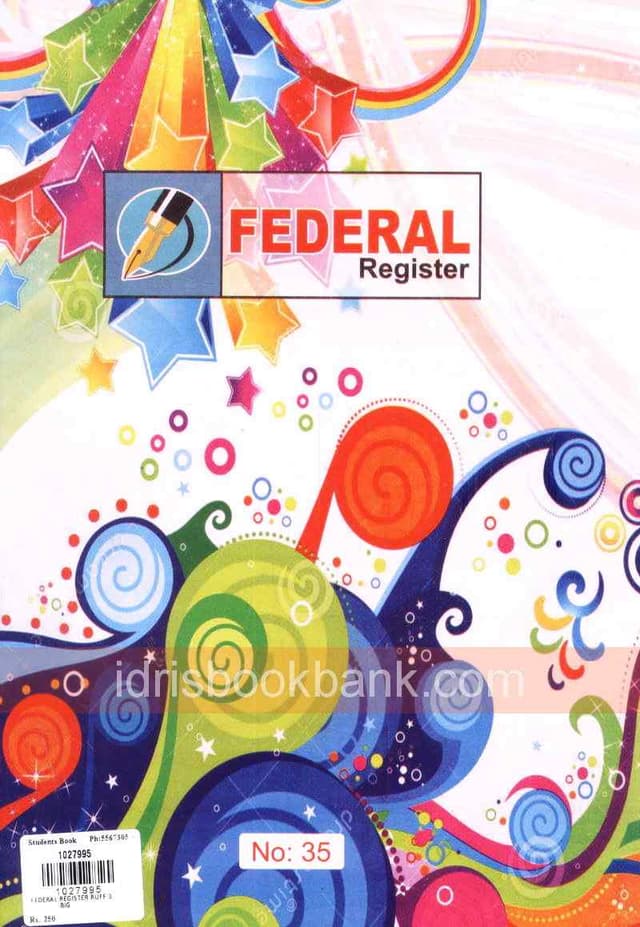 FEDERAL REGISTER RUFF 35 BIG