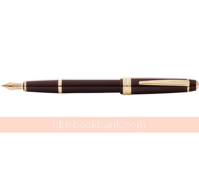 CROSS FOUNTAIN PEN BURGUNDY RESIN GOLD PLATE NO-AT0746-11