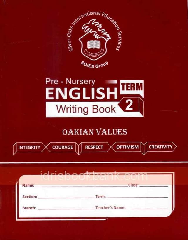SILVER OAKS WB ENGLISH PRE NURSERY TERM 2