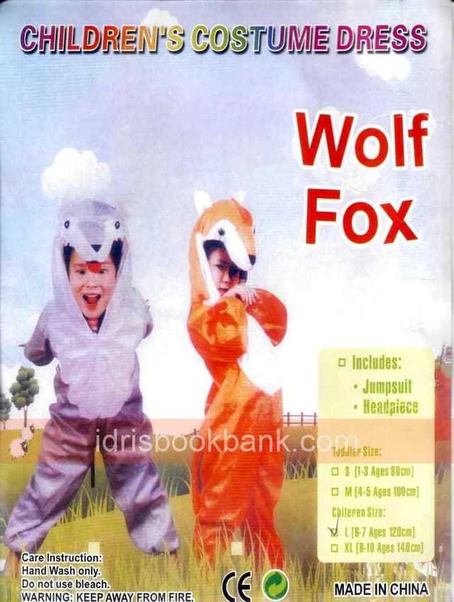 COSTUME WOLF FOX LARGE