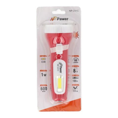 NP POWER LED LIGHT RECHARGEABLE TORCH NO 231