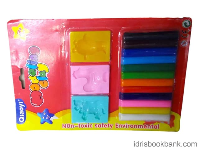 QIAOYI MODELING CLAY 12 COLOUR WITH TOOLS NO 1009