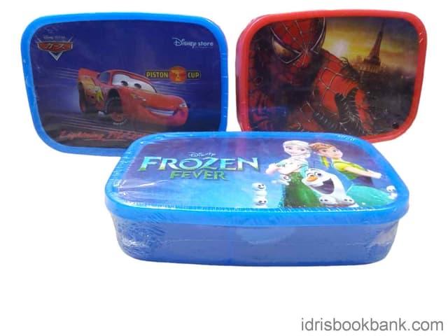 LUNCH BOX CARTOON CHARACTER PLASTIC MIX NO BC9