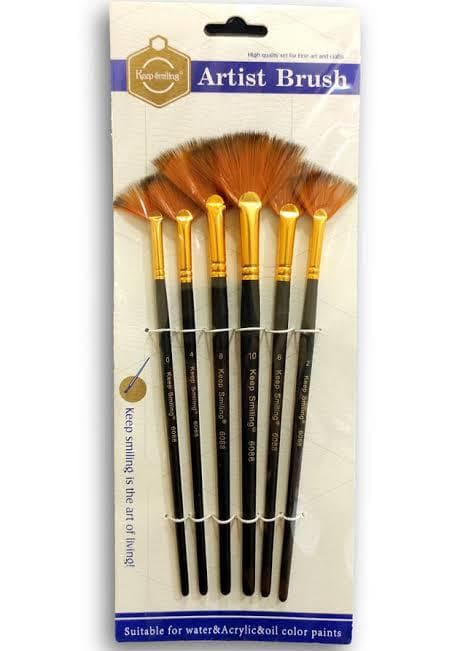 PAINT BRUSH FAN 5 PCS SET NO 8150