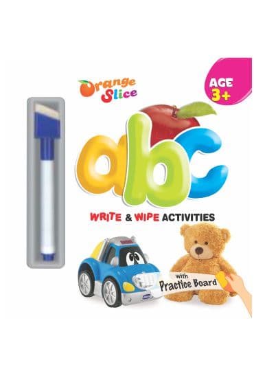 ORANGE SLICE AGE 3+ SMALL abc WRITE AND WIPE ACTIVITIES WITH PRACTICE BOARD