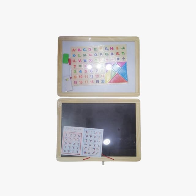 WOODEN WHITE BOARD SIZE 25X35 WITH DUSTER MARKER