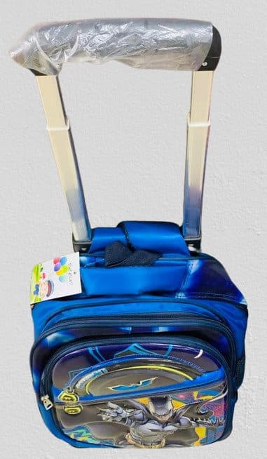 SCHOOL BAG TROLLEY SET 3D CARTOON CHARACTER 14 INCH NO 8014