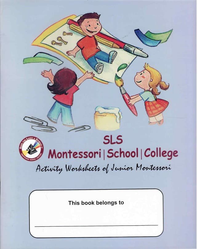 SLS ACTIVITY BOOK JUNIOR MONTESSORI