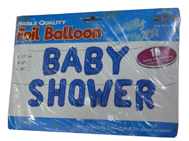 FOIL BALLOON BABY SHOWER 10 LETTER