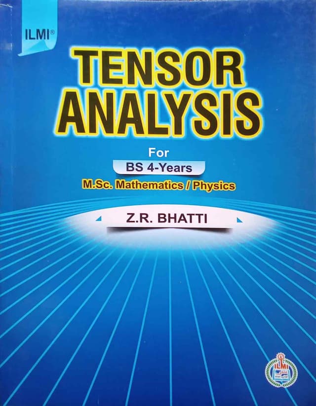 ILMI TENSOR ANALYSIS FOR BS 4 YEARS MSC