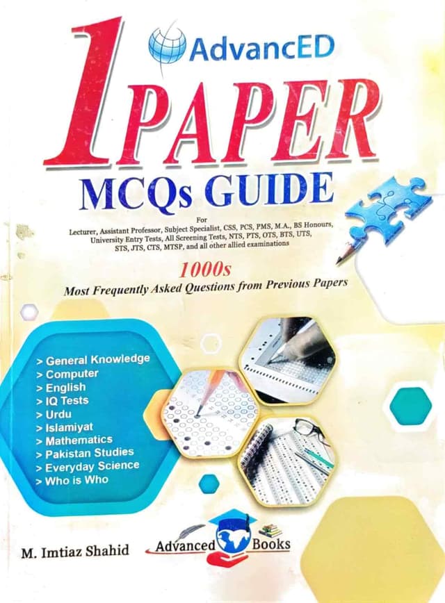 ADVANCED 1 PAPER MCQS GUIDE