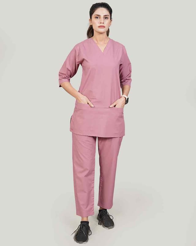 MEDFIT SCRUBS CLASSIC WOMEN ROSE PINK LARGE NO Q3583