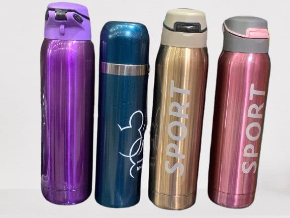 WATER BOTTLE SZM STAINLESS STEEL 500ML HOT & COLD NO 8208PG